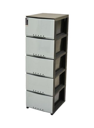 5 Layer Plastic Drawer Grey 105x34centimeter - v1568441270/N29964322A_1