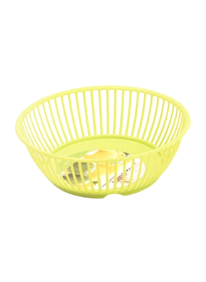 Plastic Round Basket Green 2x7.5cm