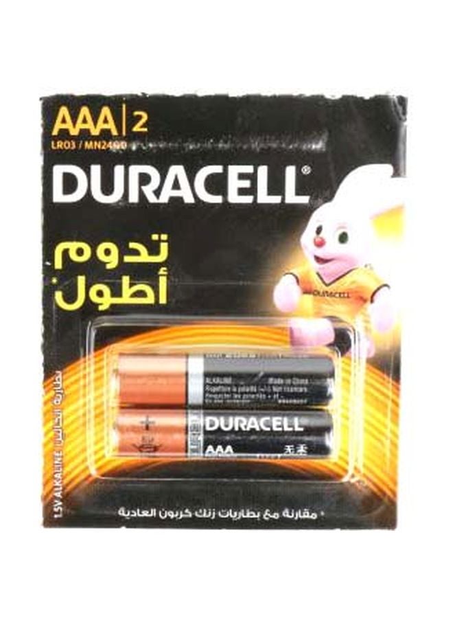 دوراسيل مجموعة بطاريات قلوية من النوع AAA من قطعتين أسود/ذهبي