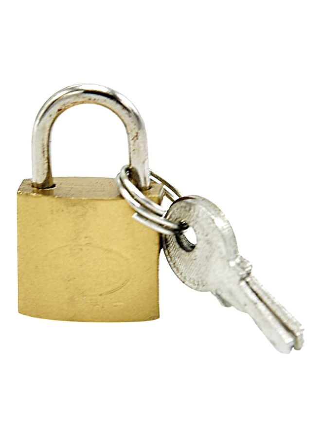 Padlock And 3 Keys Silver/Gold 20mm 