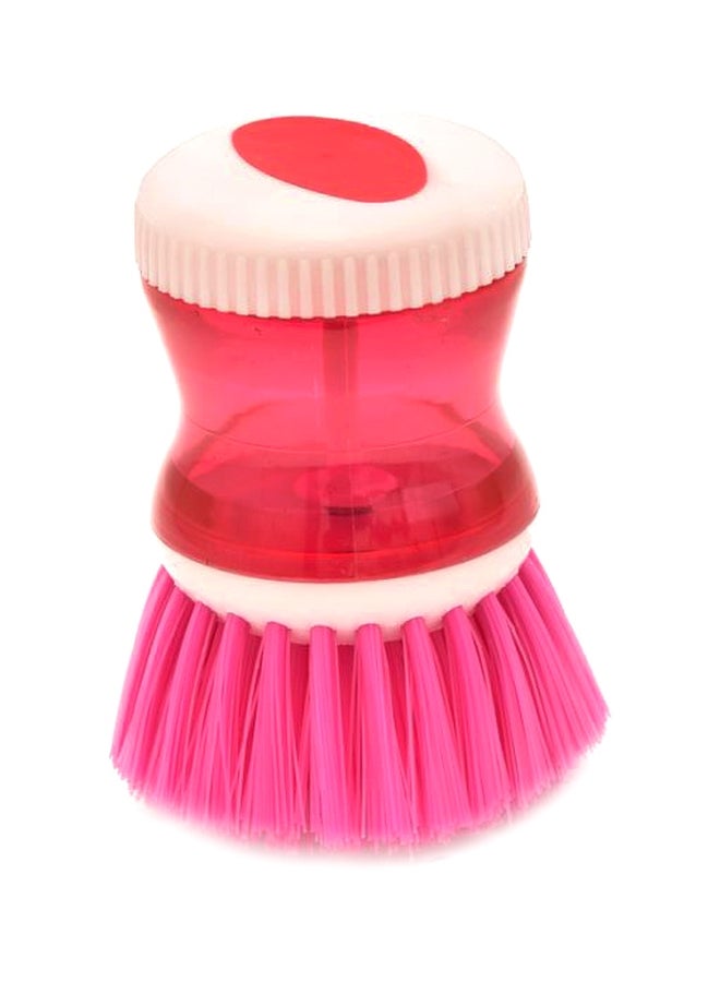 Cleaning Brush With Soap Dispenser Pink/White 