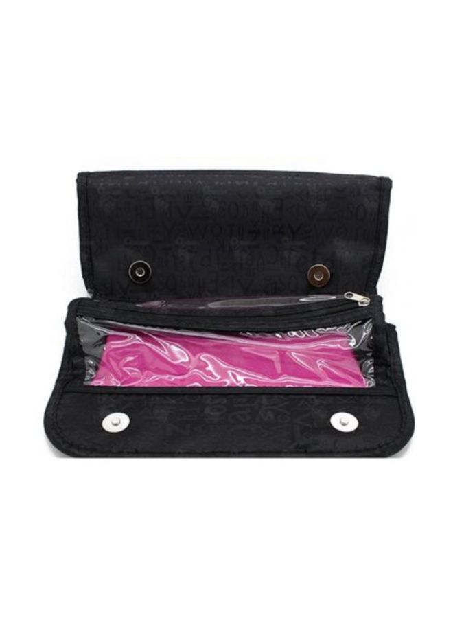 علبة تنظيم مستحضرات التجميل أسود/وردي - Image 5