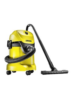 كارشر مكنسة كهربائية للتنظيف الجاف والرطب متعددة الأغراض على شكل أسطوانة 17 L 1000 W WD 3 *AE أصفر  - Image 2