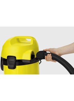 كارشر مكنسة كهربائية للتنظيف الجاف والرطب متعددة الأغراض على شكل أسطوانة 17 L 1000 W WD 3 *AE أصفر  - Image 3