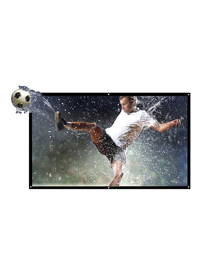 Generic 70-Inch Foldable Projector HD Screen H70 White  - Image 2