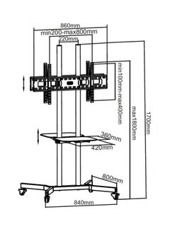 Bluetek Floor TV Mount Black  - Image 2