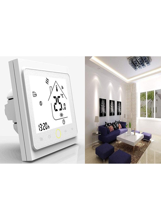 جهاز تحكم ذكي في درجة الحرارة مزود بشاشة LCD بقدرة 1.5 وات 23928 أبيض  - Image 4