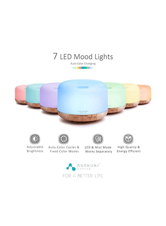 ASAKUKI - 5-In-1 Ultrasonic Aromatherapy Fragrant Humidifier Blue 500ml - Image 1