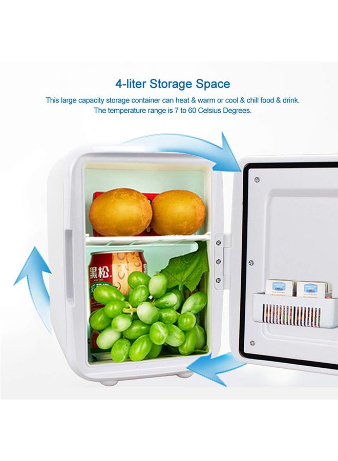 Mini Car Refrigerator 4.0 L JD0022 White