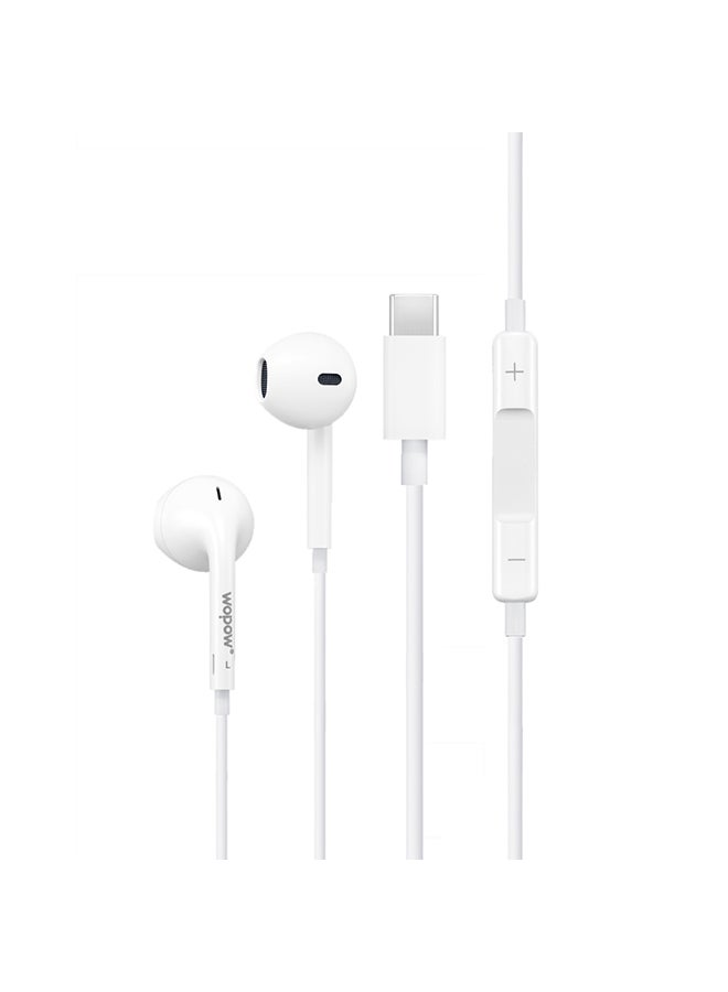 Wopow - Universal Type-C Phone Headset White - Image 1