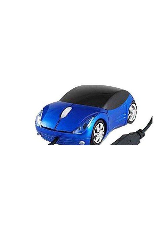 Car Shaped Optical Mouse Blue/Black - Image 2