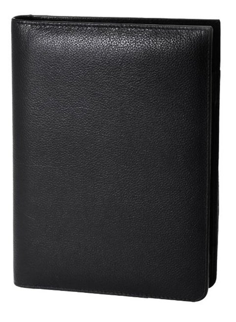 A5 Genuine Leather File Folder For Executives Black