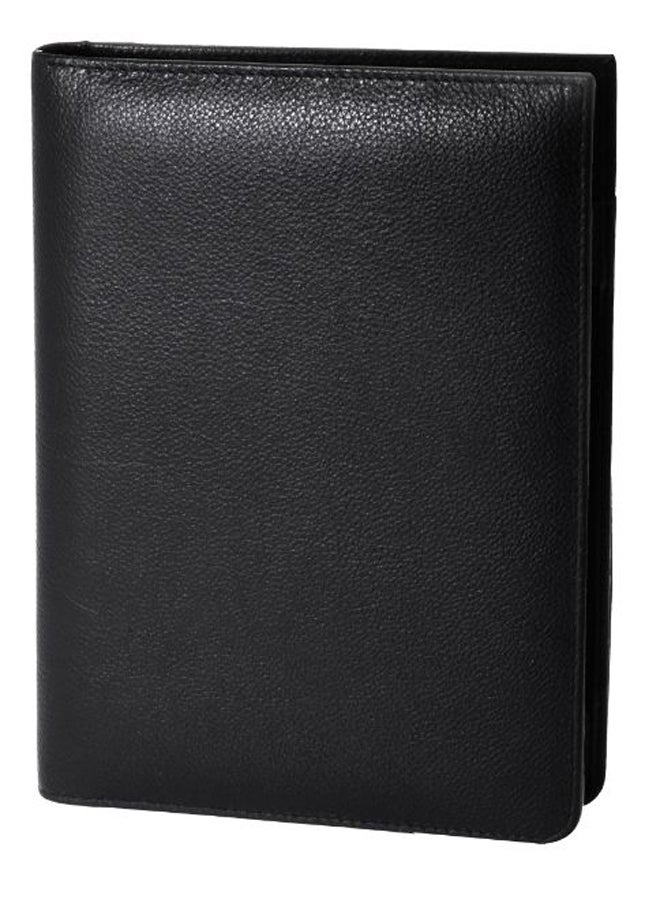 A5 Genuine Leather File Folder For Executives Black