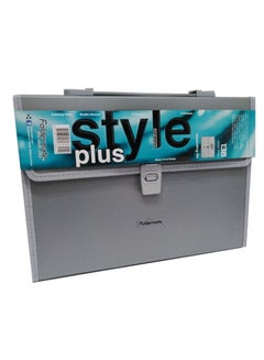 Foldermate Expanding File Case With Handle Grey 