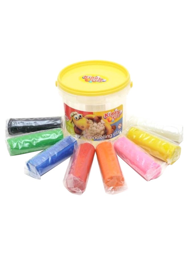8-Piece Modelling Clay Set With Bucket Multicolour