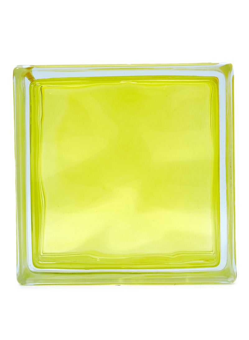 BASURRAH Decorative Glass Cubes Yellow 19x9cm  - Image 1