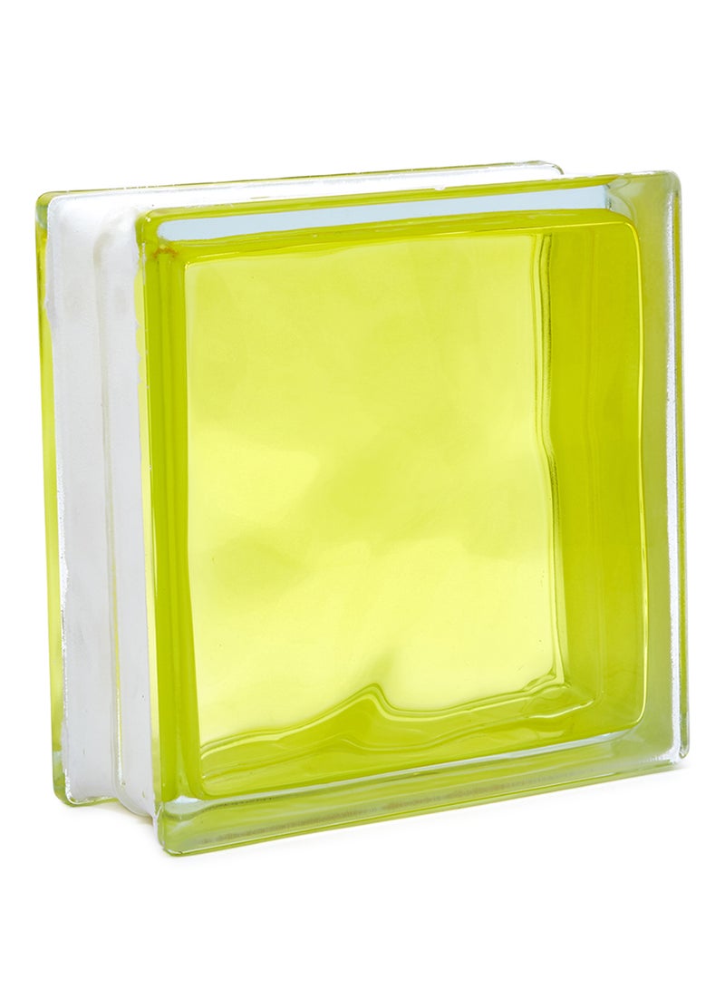BASURRAH Decorative Glass Cubes Yellow 19x9cm  - Image 2