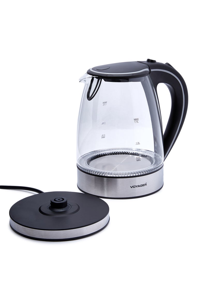 فوييجر غلاية كهربائية 1.7 L 28-00201 أسود/ فضي/ شفاف  - Image 2