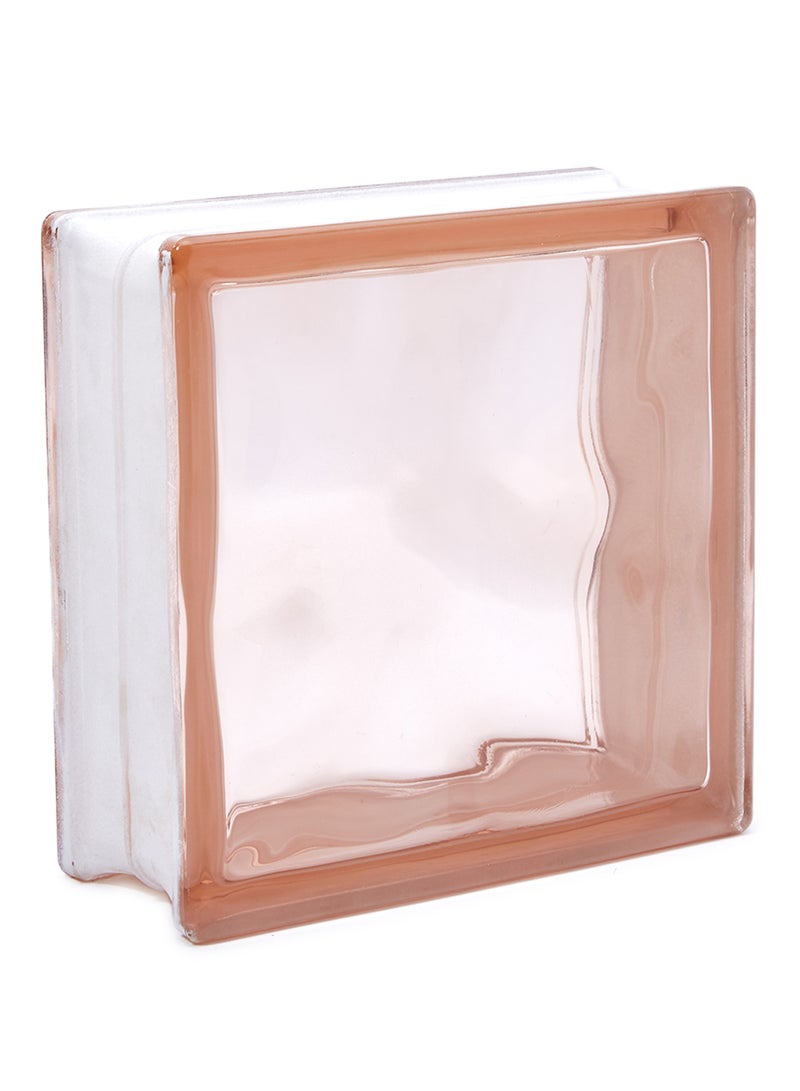 باصرة مكعبات من الزجاج للتزيين وردي 19x9سم - Image 2