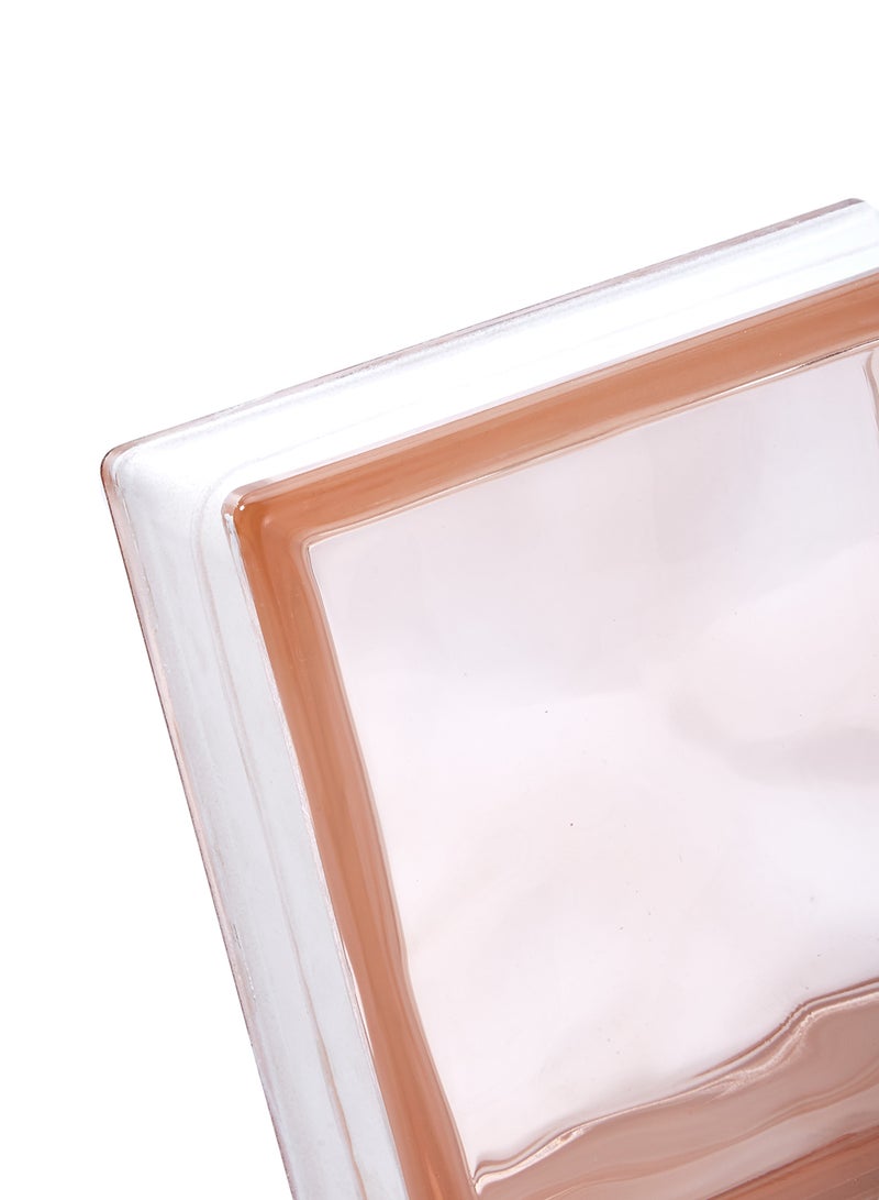 باصرة مكعبات من الزجاج للتزيين وردي 19x9سم - Image 3