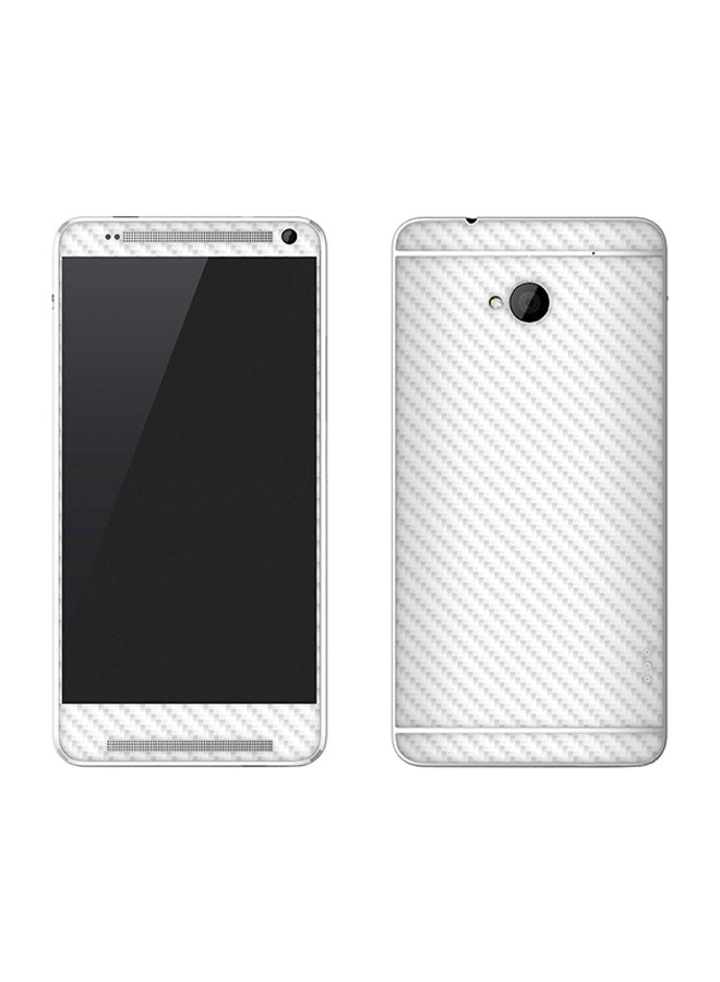 Stylizedd - Vinyl Skin Decal For HTC One Carbon Fibre White - Image 1
