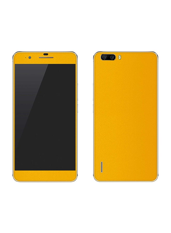 Stylizedd Vinyl Skin Decal For Huawei Honor 6 Plus Yellow 