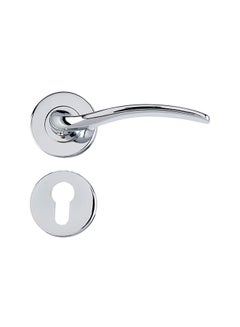 homeworks Curved Stainless Steel Door Handle Silver 