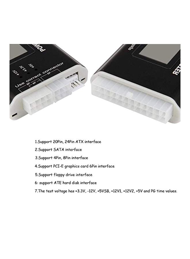 Comidox LCD Computer Power Supply Tester Black/White  - Image 5