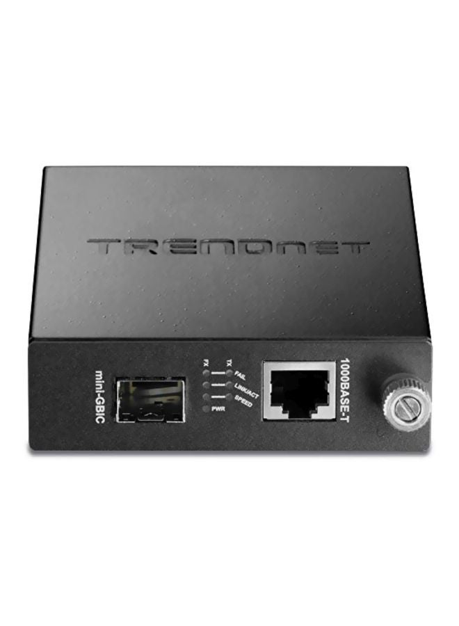 Trendnet - Base-T To SFP Fiber Media Converter Module Black - Image 1