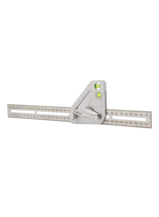 Generic Multifunctional Woodworking Triangle Measuring Tools Silver 35.50x2.00x8.00centimeter  - Image 1