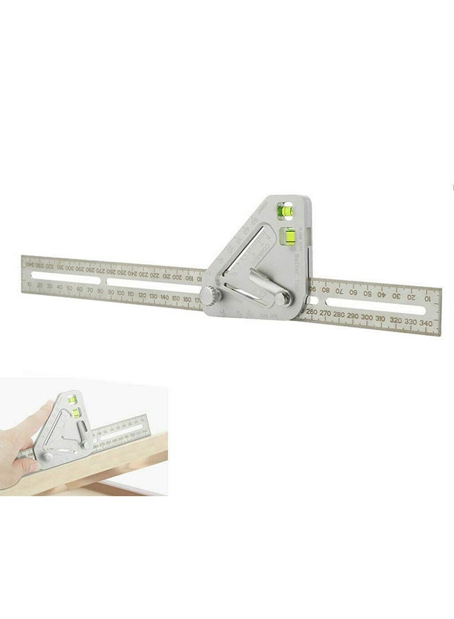 Generic Multifunctional Woodworking Triangle Measuring Tools Silver 35.50x2.00x8.00centimeter  - Image 5