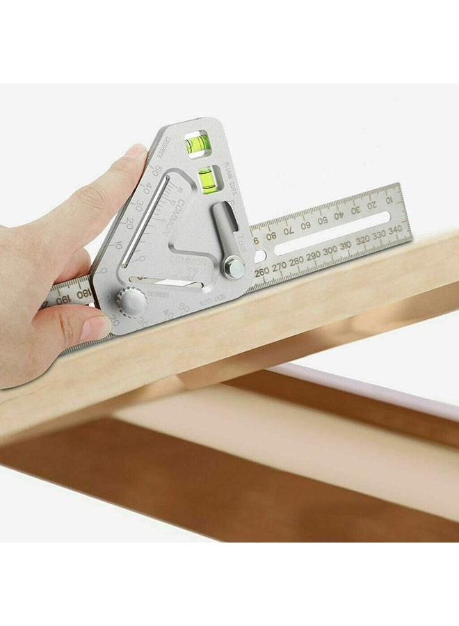 Generic Multifunctional Woodworking Triangle Measuring Tools Silver 35.50x2.00x8.00centimeter  - Image 4