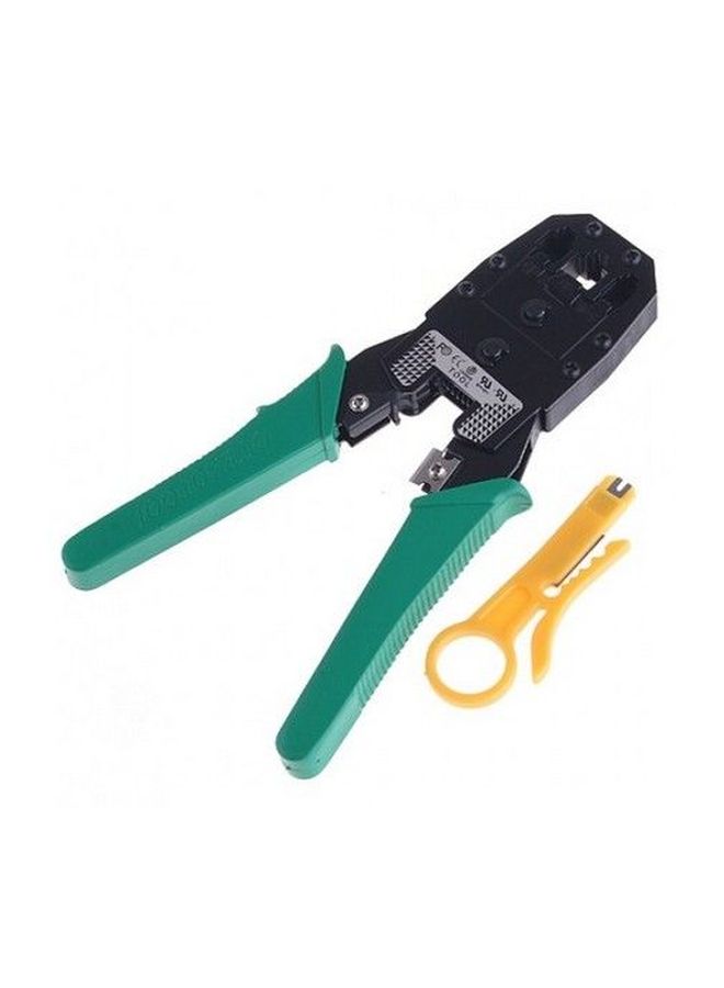 Cable Crimper Plier With Cable Cutter Blade Green/Black/Yellow - Image 2