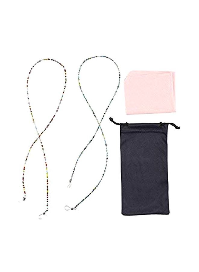 Generic unisex 2-Piece Beaded Strap With Cloth And Pouch Set 24-2-AUS-B078PFBMHF-U - Image 1