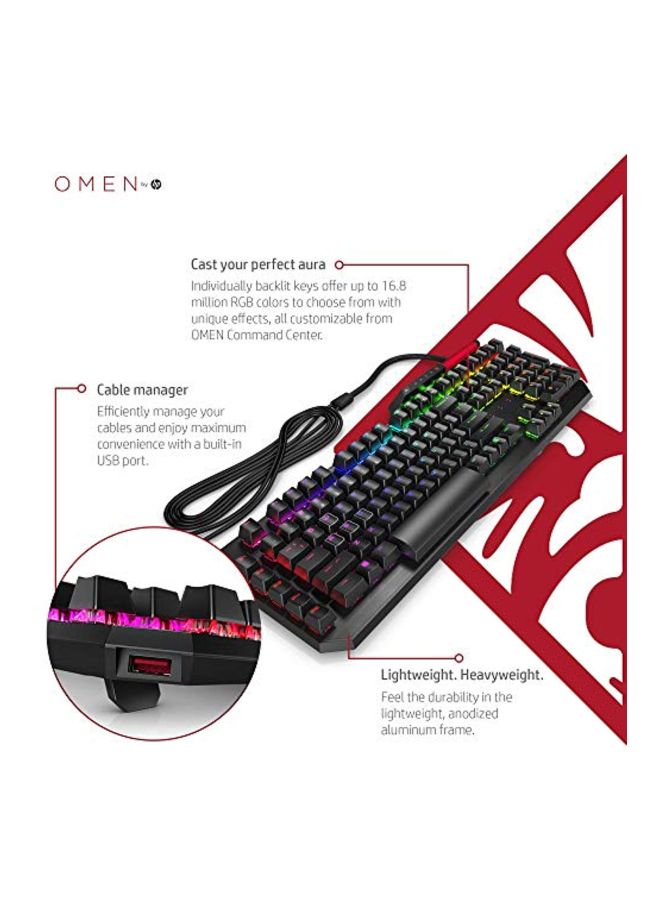 HP - Omen Sequencer Gaming Keyboard Black - Image 1