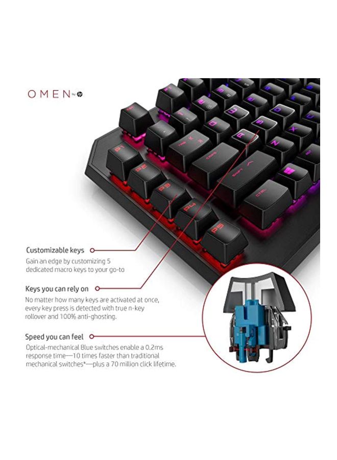 HP - Omen Sequencer Gaming Keyboard Black - Image 1