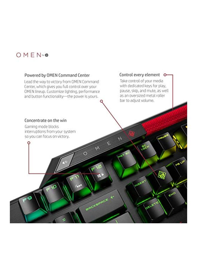 HP - Omen Sequencer Gaming Keyboard Black - Image 1