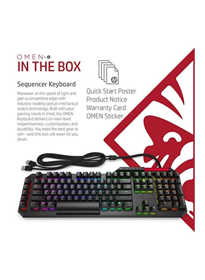 HP - Omen Sequencer Gaming Keyboard Black - Image 1