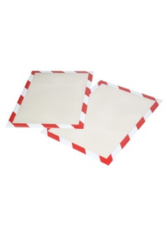 Durable 2-Piece A4 Magnetic Security Frame Set Red/White 