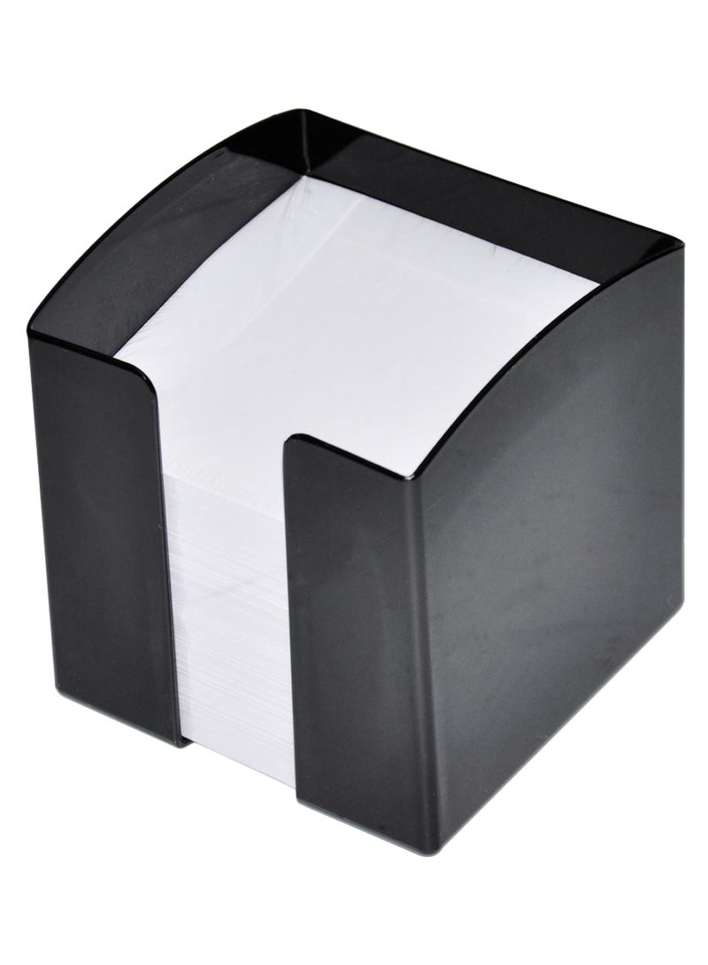 Durable Trend Opaque Note Box Memo Holder Black