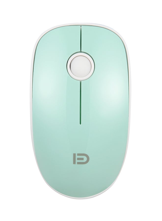 FD 2.4G Wireless Mute Mouse Optical Tracking Power Saving Smooth Scroll Wheel Green - Image 1