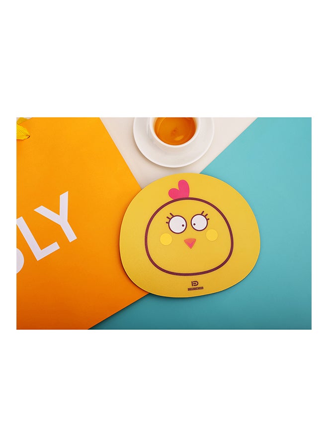 FD Cute Cartoon Style 2.4G Wireless Mouse With Mouse Mat Low Power Consumption Yellow - Image 2