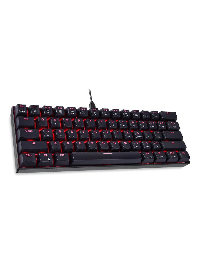 Motospeed CK61 RGB Mechanical 61 Keys Anti-Ghosting With Backlight Keyboard Black/Red  - Image 1