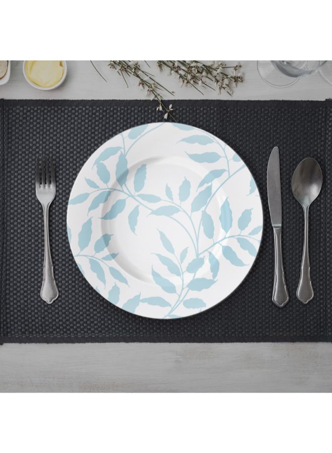 Wackylicious Linda Wood: Floral Pattern Plate Light Blue/White 10inch - Image 2