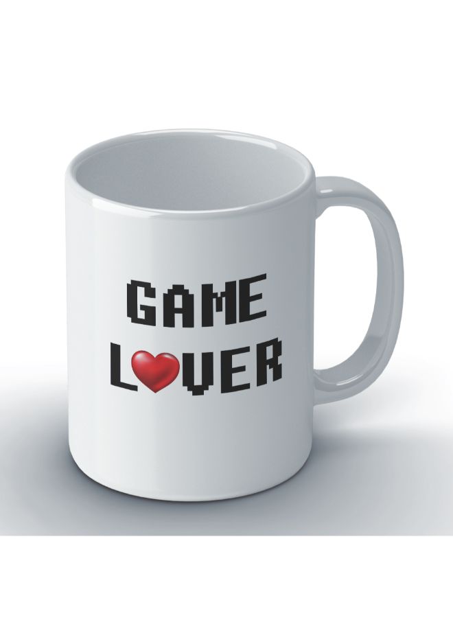 واكيليشيس مج قهوة مزين بطبعة "Game Lover" عن الألعاب أبيض - Image 2