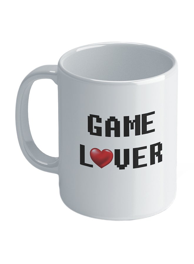 واكيليشيس مج قهوة مزين بطبعة "Game Lover" عن الألعاب أبيض - Image 1