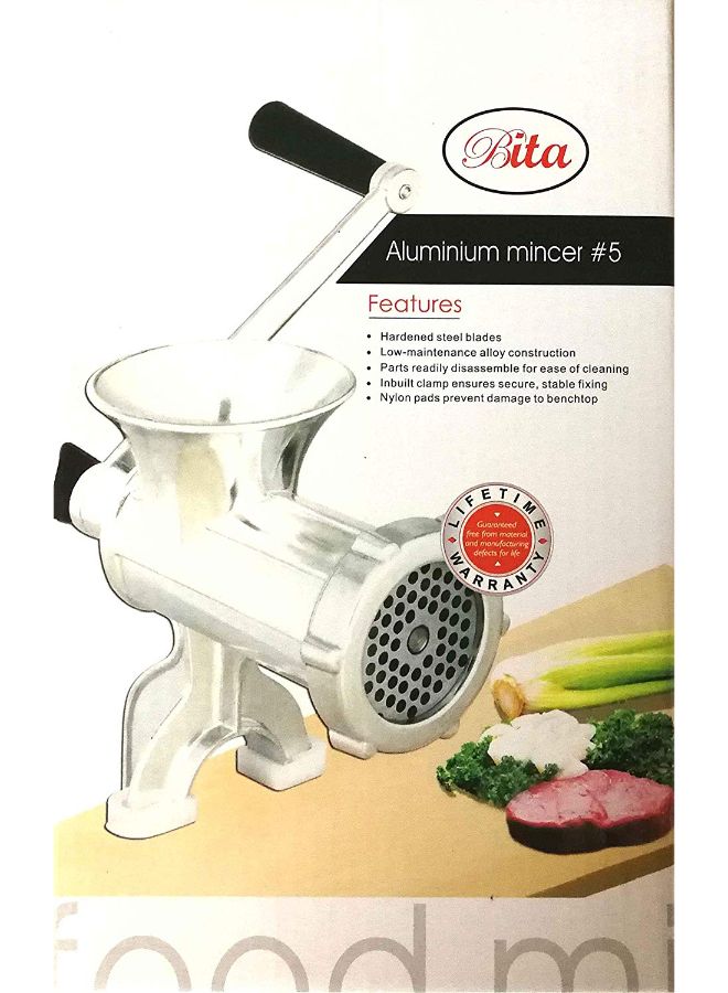 BITA Meat Mincer Heavy Duty Silver 5centimeter  - Image 1