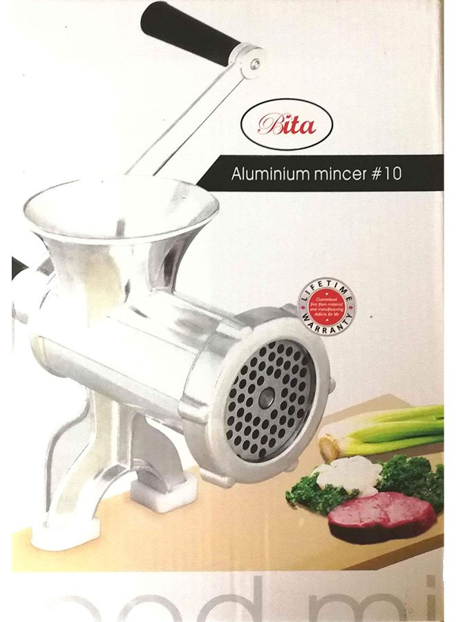 BITA Aluminium Meat Mincer Silver/Beige 10centimeter  - Image 2