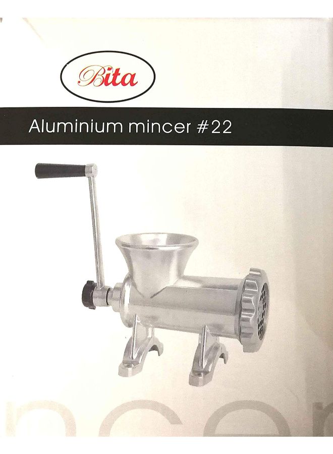 BITA Aluminium Meat Mincer Silver/Beige 22centimeter  - Image 3