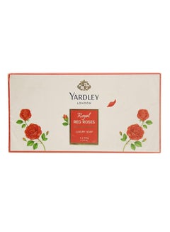Yardley Pack Of 3 Royal Red Roses Luxury Soap Red 3 x 100grams 